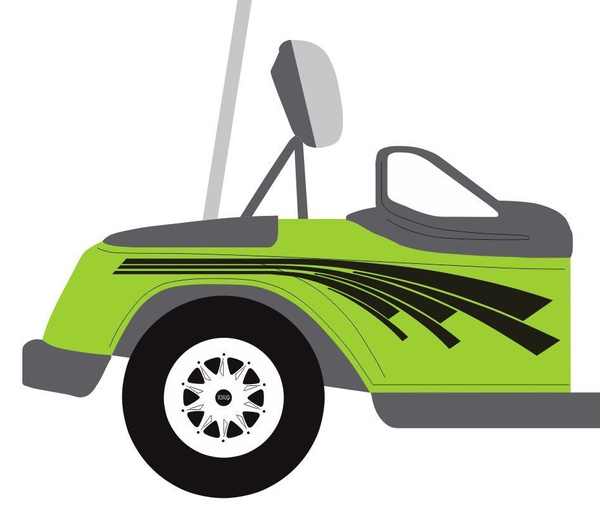 1Set Flare Golf Cart Decal 3M Vinyl Graphic Sticker Kit EZ Go Club Car