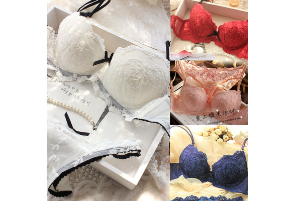 Buy 2-Pc Women's Lacy Lace Push-Up Bra & Panties Set (36B/L, Purple)  Online at desertcartSeychelles