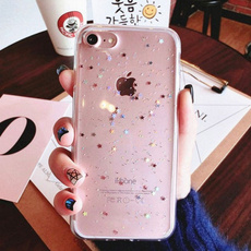 For iphone 7 /8 plus X for iphone 6 iphone 6s plus Case Star Silicone Soft TPU Clear Crystal Black Cover Glitter Fantasy Cute