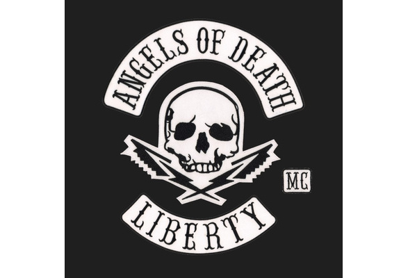 FULL SIZE ANGELS OF DEATH LIBERTY CITY MC Patch set biker