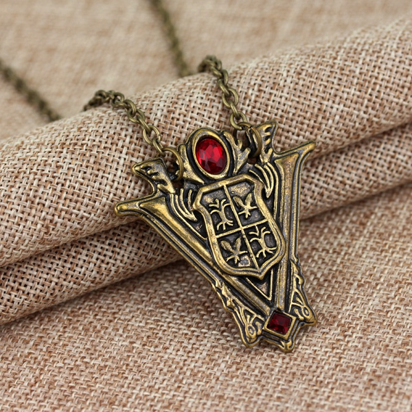 Twilight New Moon Jane Vampire Crest Tower Pendant Necklace