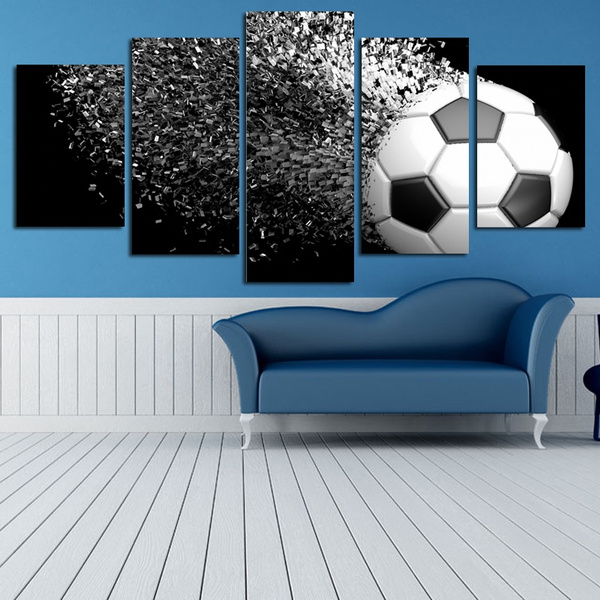 5 Panels Canvas Printed Football Poster Sports Wall Art Decor Picture Paintings Photo Custom Prints For Home Wish - Sports Canvas Wall Art 5 Panels Canvas Printed Football Poster Sports Wall Art Decor Picture Paintings Photo Custom Prints For Home Wish - Sports Canvas Wall Art