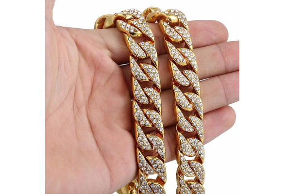 24k gold chain on sale with diamonds