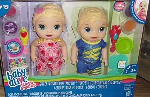 baby alive snackin twins luke and lily