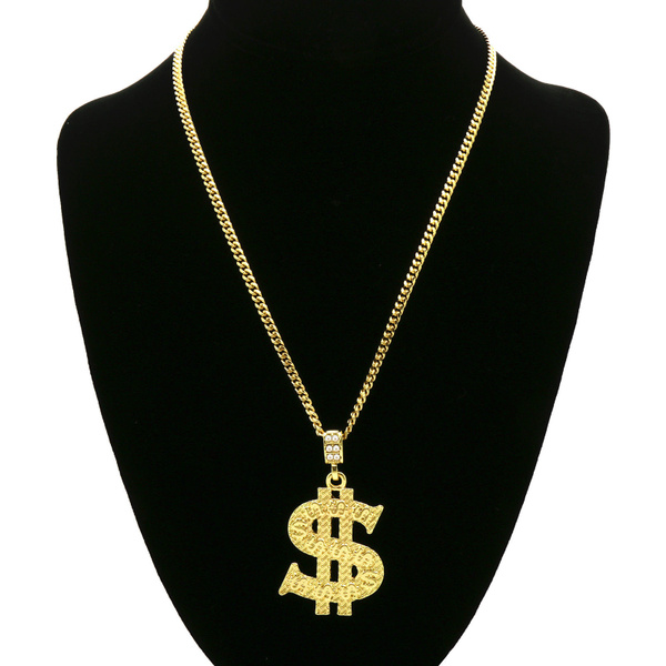 Gold chain with deals money sign