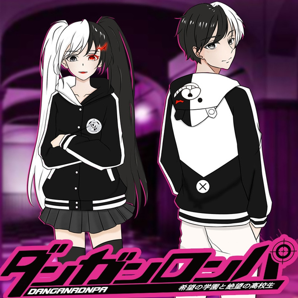 Danganronpa Monokuma Anime Unisex Hoodies Button Casual Sweaters Wish