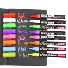 8 Color Erasable Liquid Chalk Highlighter Fluorescent Neon Marker Pen LED Writing Board Glass Window Art