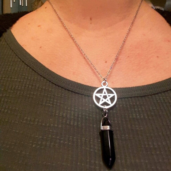 Pentagram and Crystal Necklace 