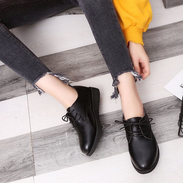 Lace up best sale oxford flats