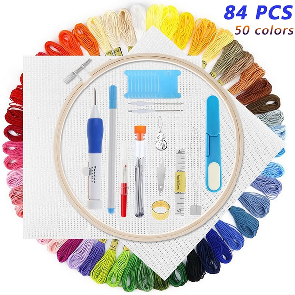 Embroidery Tools Kit Cross Stitch Accessories Threads Set DIY