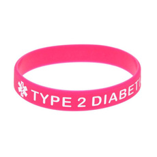 type2diabeticsiliconewristband, adultsize, Brand New, Wristbands