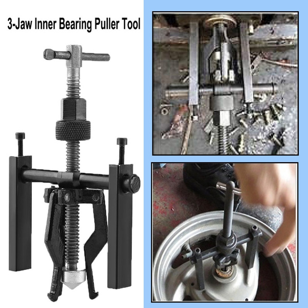 Black Carbon Steel 3Jaw Inner Bearing Puller Gear Extractor Heavy Duty Automotive Machine Tool