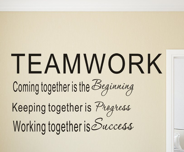 zhehao Teamwork Definition Office Vinyl Wall Decals Quotes Sayings ...