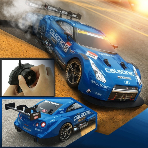 Super GT RC Sport Racing Drift Car 1:16 Remote Control Module 4WD RTR with  6 Battery and Drift tires（BLUE/GTR） | Wish