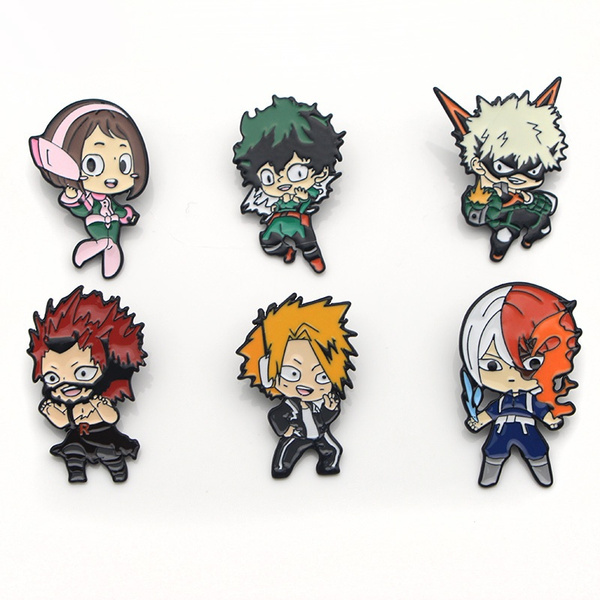 P1662 Fashion Charm Exquisite Cute Pink My Hero Academia Metal Enamel ...