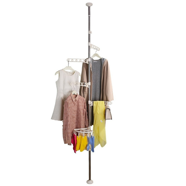 Socks Towel Clothespins, Floor To Ceiling Laundry Pole