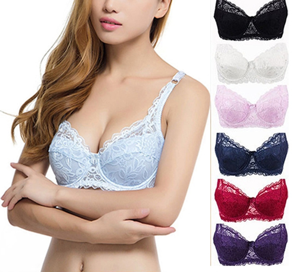 Buy 2PCS Fashion Deep Cup Bra, Lace Push Up Wireless Bra For Women Plus  Size Full Coverage Seamless Bras (Color : B, Size : Large) Online at  desertcartKUWAIT