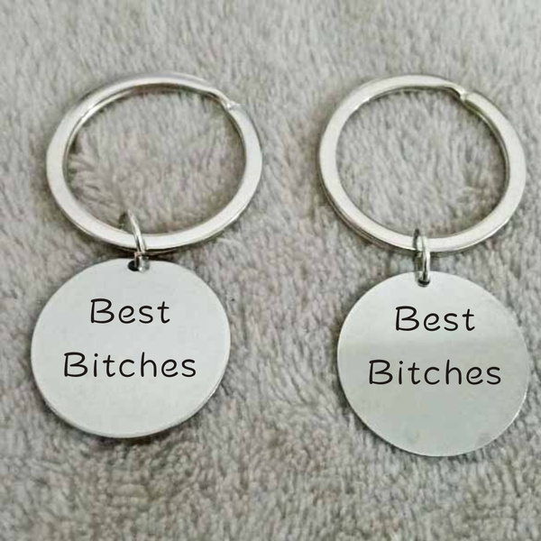 2PCS Best Bitches Keychain Best Friends, Best Friend Gift, BFF Gifts, Friendship Keychain, Best Bitches Jewelry, BFF Keyring, Friends, Friend Gift, | ...