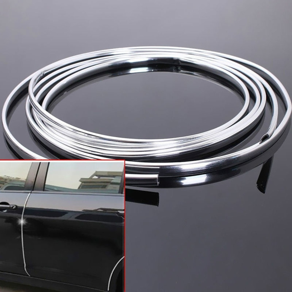 6mm Chrome Moulding Trim Strip Car Door Edge Scratch Guard Protector