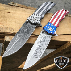 pocketknife, huntingknife, tacticalknife, USA flag