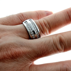 White Gold, couplesstainlesssteelring, silverringsformen, Jewelry