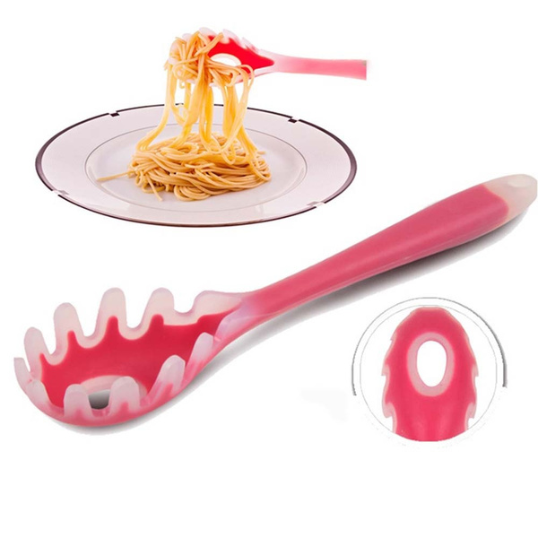 1pcs Silicone Pasta Noodle Spoon Silicone Noodle Scoop Colander