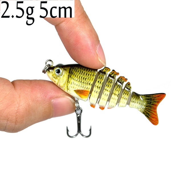 5cm 2.5g Multi Jointed Fishing Lures Hard Baits Lifelike 6