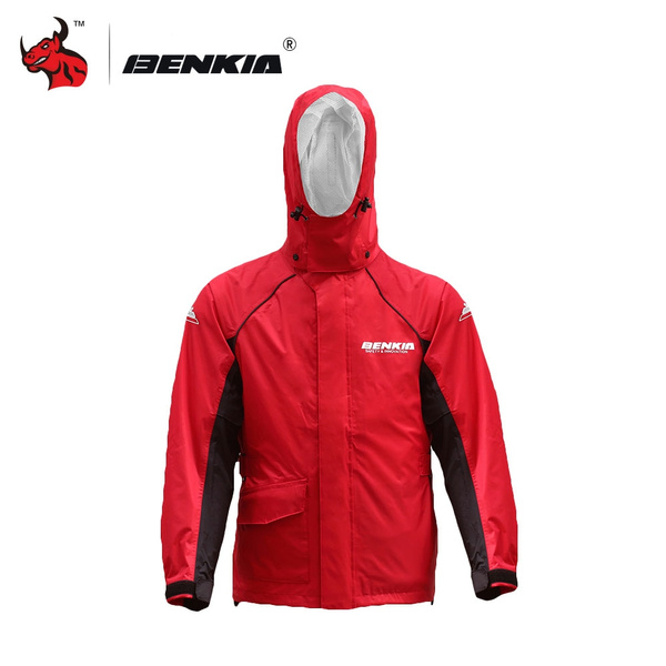 BENKIA Motorcycle Rain Coat Two-piece Raincoat Suit Riding Rain Gear  Outdoor Men Women Camping Fishing Rain Gear Poncho