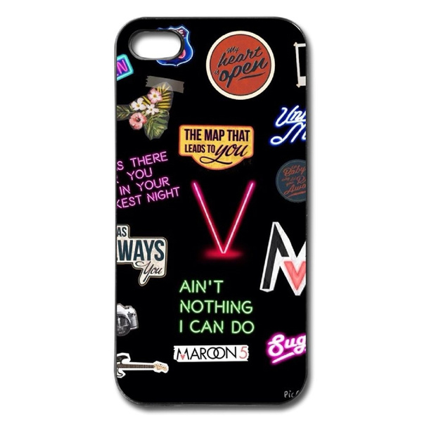 Maroon 5 Sticker black Design phone case for Adam Levine iPhone 4 5 5s 6 6S 6 Plus 6S Plus 7 7 Plus 8 8 plus X samsung galaxy and note cell phone