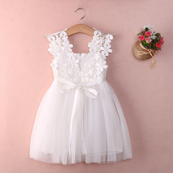 2018 Fashion Beautiful Baby flower girl dress Princess Lace Tulle Tutu