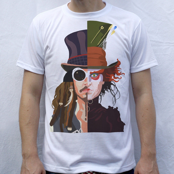 Mad Hatter Johnny Depp Jack Sparrow Men Women Vest Tank Top Unisex T Shirt 162E 
