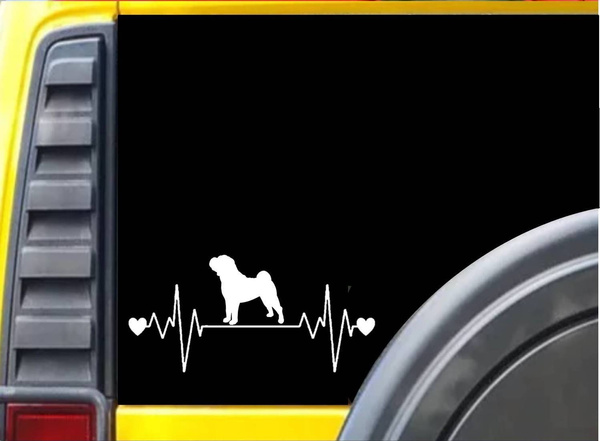 Shar-Pei Lifeline K273 8 Inch dog heartbeat sticker decal 