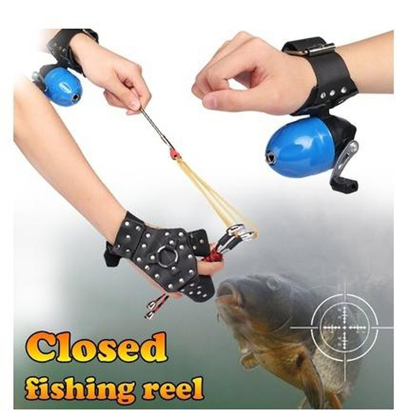 Bow Slingshot Fishing Spinning Reel Spincast Reel Gear with Slingshot for  archery shooting Fish