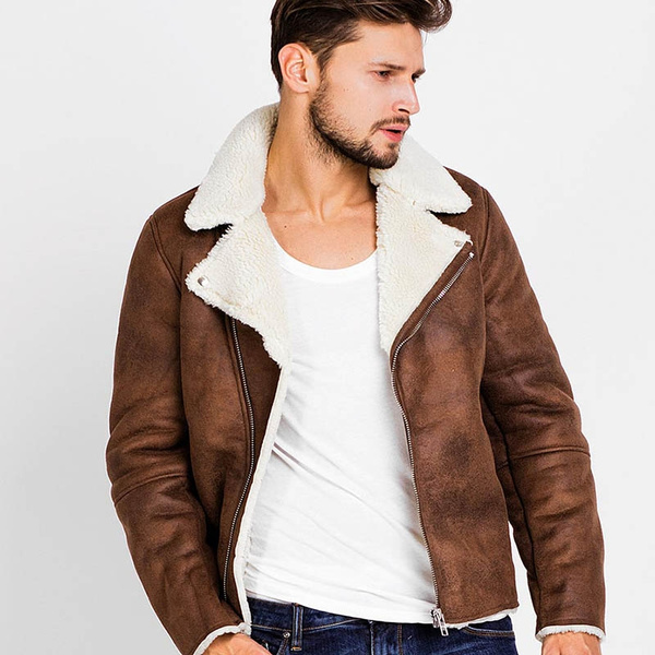 Faux suede hot sale jacket men