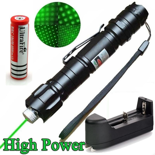 5000Miles Green Laser Pointer Pen – Adjustable Zoom, Visible Beam, With Battery
