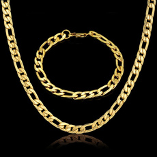 goldplated, Steel, Chain Necklace, 18k gold