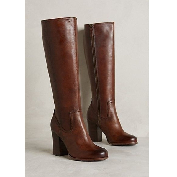 Ladies leather long boots sale