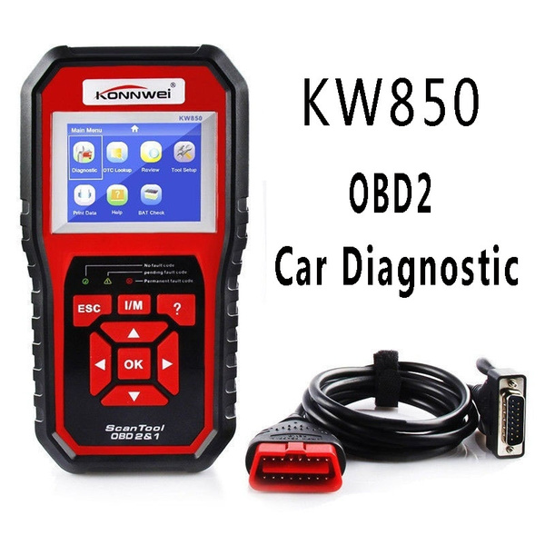 KW850 OBD II Scan Tool Check Engine Auto Car Code Reader EOBD ...