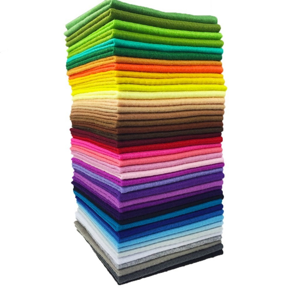 42pcs1.4mm Thick Soft Felt Fabric Sheet Assorted Color Felt Pack DIY ...