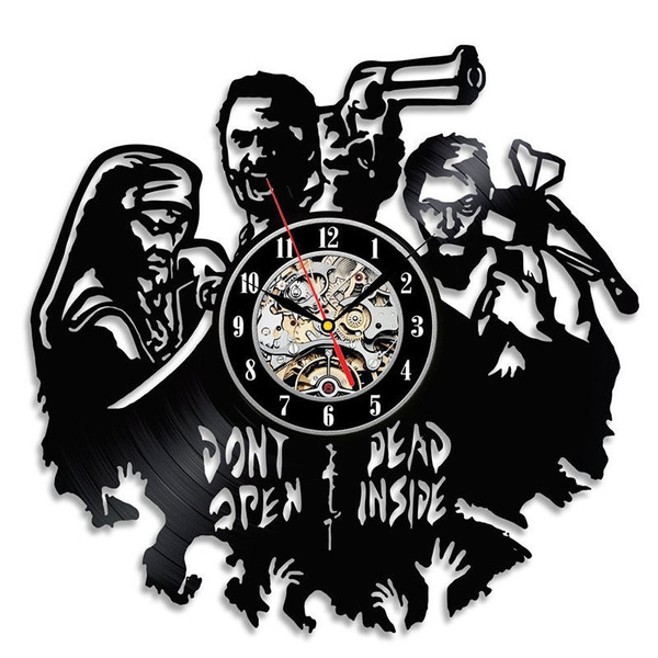 The Walking Dead Daryl Dixon Vinyl Record Wall Clock Art Decor Birthday Gifts 