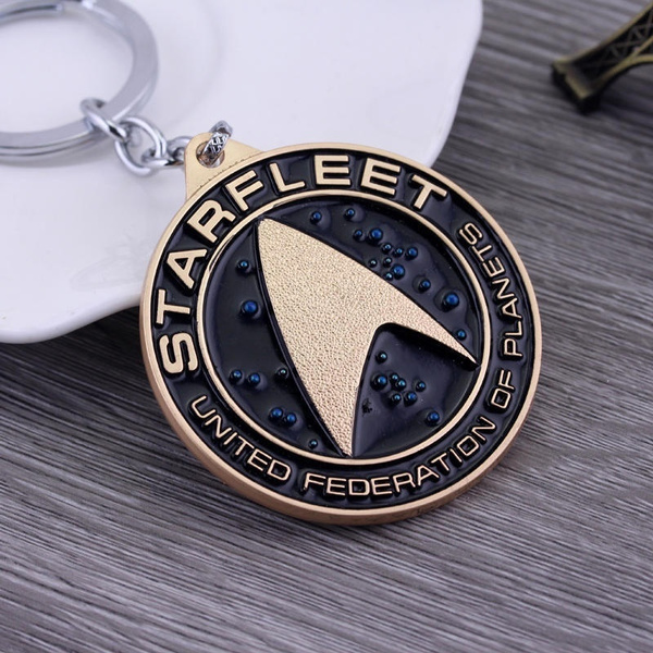 Sci-Fi Movie Star Trek diseño del logotipo de aleación Llaveros Llavero Keyfob Keyring 