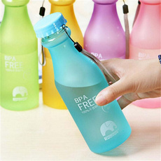 500ML Candy Color Portable Scrub Leak-proof Plastic Water Bottle Outdoor Travel Sport Drinkware