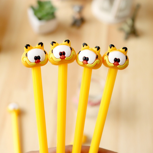 3 Pcs New Garfield Cartoon Animal  Neutral Pen Black Rub Students  Stationery School Supplies Pen | Wish