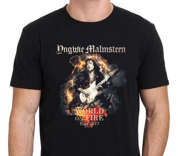 イングヴェイ・マルムスティーン 直筆サイン入りTシャツ（L）YNGWIE