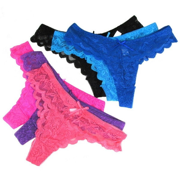 Thongs, Women's Cotton & Lace Thongs
