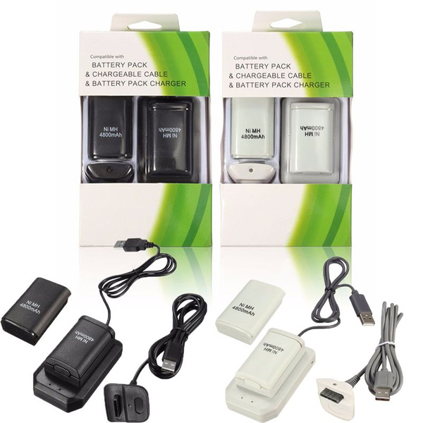 Fast Charge 2 Batteries + 1 Charger + 1 USB Charging Cable Kit For XBOX