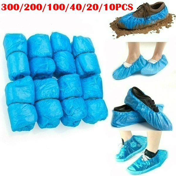 10PCS/20PCS/40PCS/100PCS/200PCS/300PCS Disposable Shoe Covers Blue ...