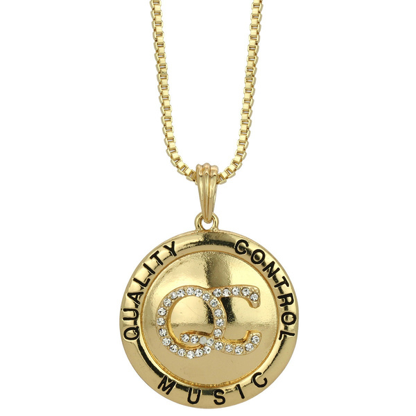 QC Music Round Hip Hop Pendant 