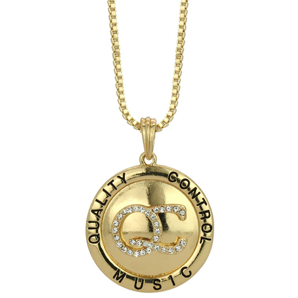 BLINGFACTORY Iced White Gold Plated Lil Pump HARVERD Pendant & 2mm 20 Box Chain Hip Hop Necklace 