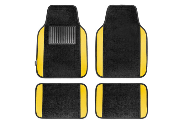 yellow car floor mats